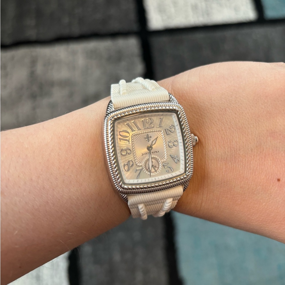 Judith Ripka white silicone watch